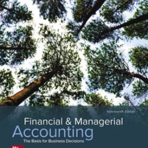 Solution Manual for Financial and Managerial Accounting 19th Edition Williams