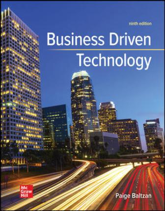 Solution Manual for Business Driven Technology 9th Edition Baltzan