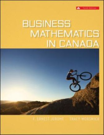 Test Bank for Business Mathematics In Canada 10th Edition Jerome