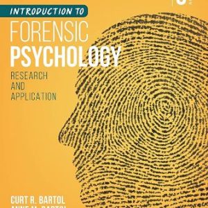 Test Bank for Introduction to Forensic Psychology Research and Application 6th Edition Bartol