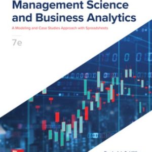 Test Bank for Introduction to Management Science and Business Analytics 7th Edition Hillier
