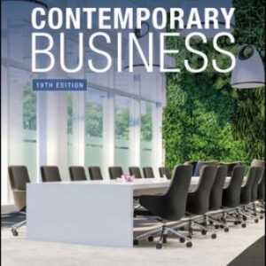 Solution Manual for Contemporary Business 19th Edition Boone