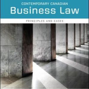 Test Bank for Contemporary Canadian Business Law 12th Edition
