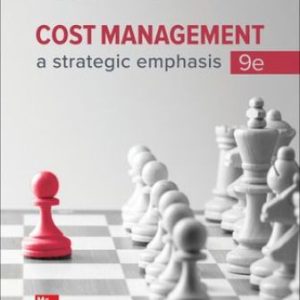 Test Bank for Cost Management A Strategic Emphasis 9th Canadian Edition Blocher